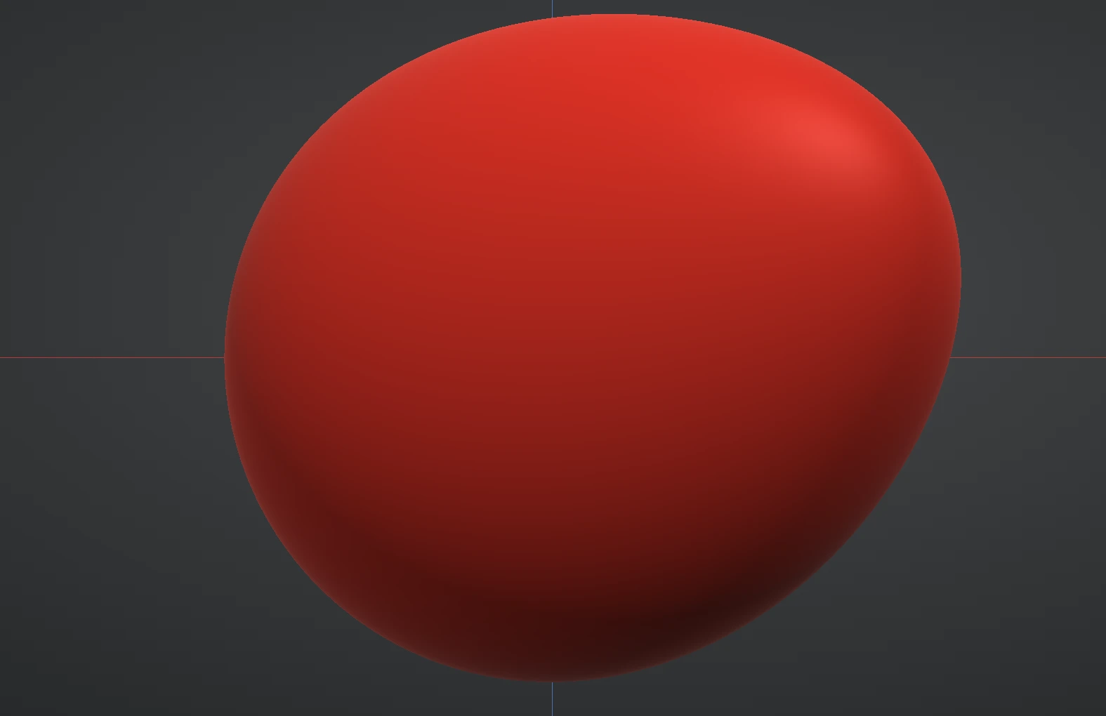 A nub of a sphere pulled outward with the Grab brush, stretching the silhouette